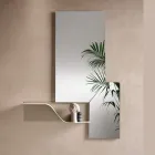 Miroir mural à bords polis et cadre en ABS, fabriqué en Italie - Evora Viadurini