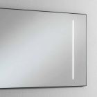 Miroir mural avec 2 ampoules et cadre en aluminium noir Made in Italy - Cadre Viadurini