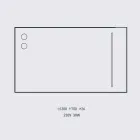 Miroir mural avec 2 ampoules et cadre en aluminium noir Made in Italy - Cadre Viadurini