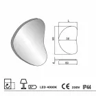 Miroir mural de salle de bains avec rétroéclairage LED Pirro Viadurini