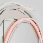 Miroir mural moderne avec design décoratif en bois coloré - Orbita Viadurini