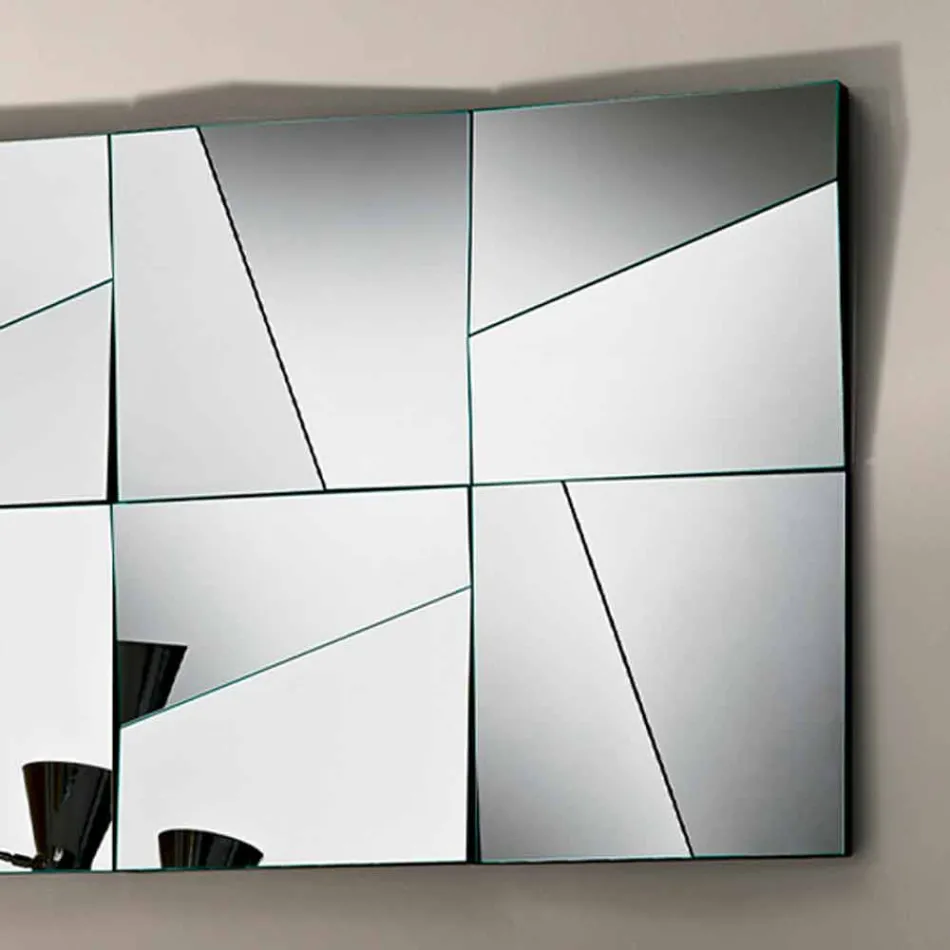 Miroir mural modulaire avec miroirs concaves et convexes Made in Italy - Allergie Viadurini