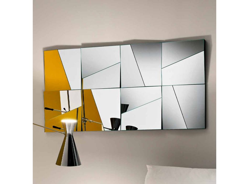 Miroir mural modulaire avec miroirs concaves et convexes Made in Italy - Allergie Viadurini