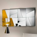 Miroir mural modulaire avec miroirs concaves et convexes Made in Italy - Allegria