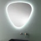 Miroir mural en forme pour salle de bain avec rétro-éclairage LED précieux - Trigolo Viadurini
