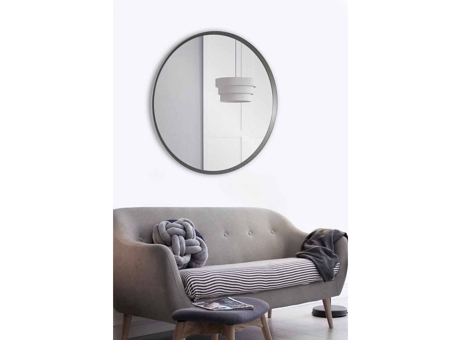 Miroir mural rond avec cadre laqué au design moderne et élégant - Odosso Viadurini