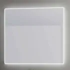 Miroir mural avec bords satinés, éclairage LED, Tessa Viadurini