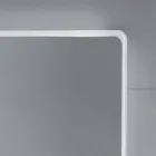 Miroir mural avec bords satinés, éclairage LED, Tessa Viadurini