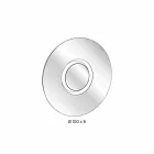 Miroir mural design rond en métal doré avec pièce maîtresse - Merale Viadurini