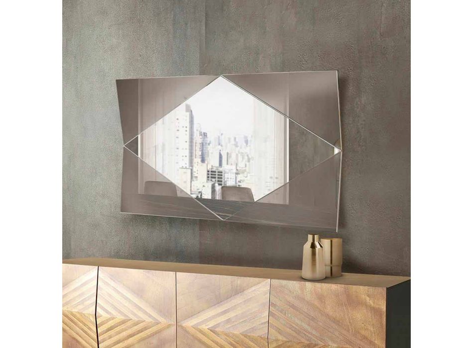 Miroir mural en verre bronzé ou argenté Made in Italy - Monterosa Viadurini