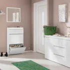 Miroir mural carré avec cadre blanc ou anthracite - Emanuelito Viadurini