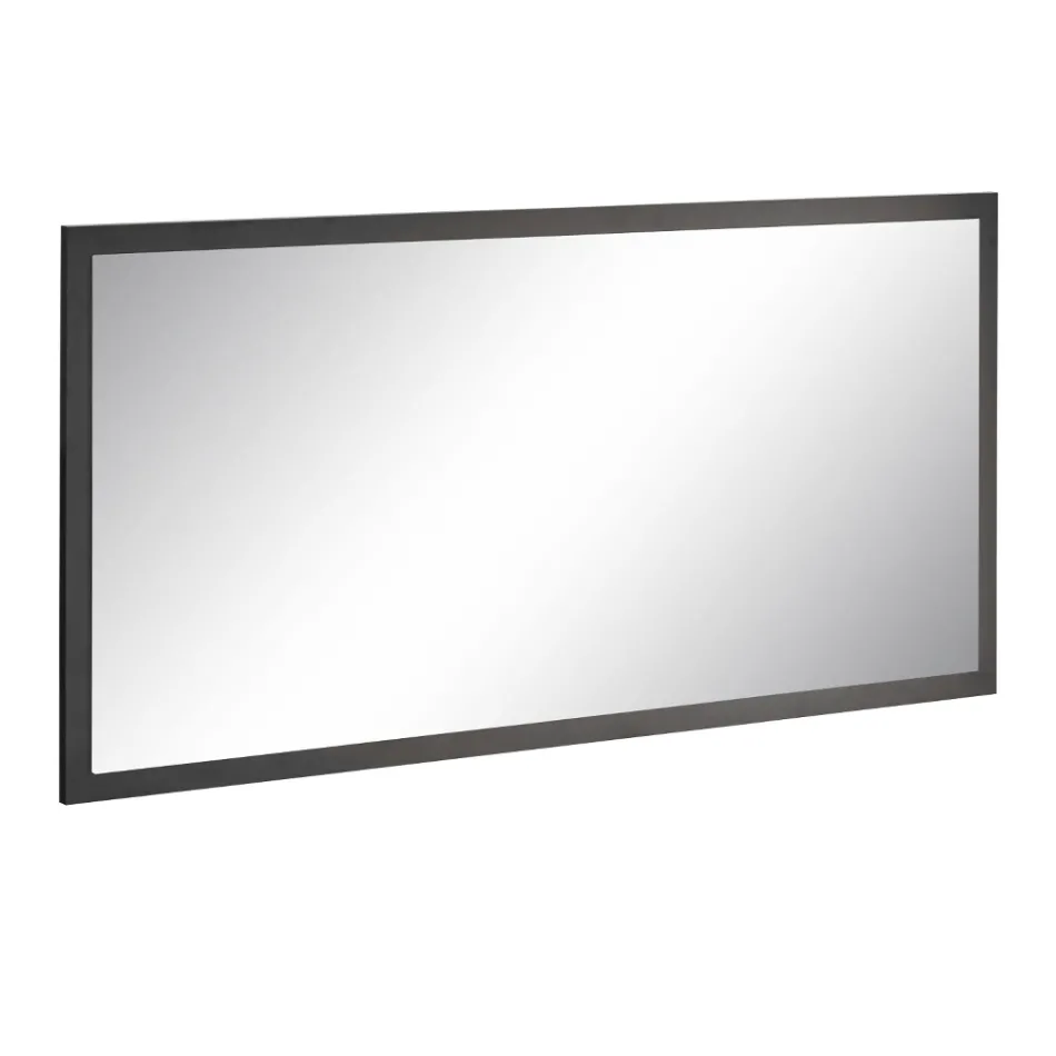 Miroir mural rectangulaire avec cadre blanc ou anthracite - Emanuelito Viadurini