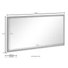 Miroir mural rectangulaire avec cadre blanc ou anthracite - Emanuelito Viadurini