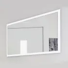 Miroir mural rectangulaire avec cadre blanc ou anthracite - Emanuelito Viadurini