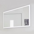 Miroir mural rectangulaire avec cadre blanc ou anthracite - Emanuelito