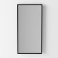 Miroir mural rectangulaire rétro-éclairé avec cadre noir fabriqué en Italie - Riflessi