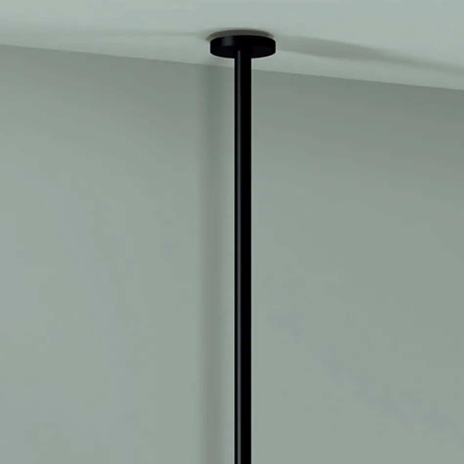 Miroir suspendu en métal avec lumière en option fabriqué en Italie - Amadeus Viadurini