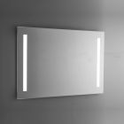 Miroir de salle de bain en fil poli avec rétroéclairage LED Made in Italy - Tony Viadurini