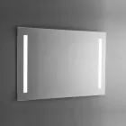 Miroir de salle de bain en fil poli avec rétroéclairage LED Made in Italy - Tony Viadurini