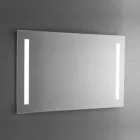 Miroir de salle de bain en fil poli avec rétroéclairage LED Made in Italy - Tony Viadurini