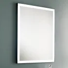 Miroir de salle de bain mural avec cadre en métal noir et LED Made in Italy - Chebeo Viadurini