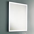 Miroir de salle de bain mural avec cadre en métal noir et LED Made in Italy - Chebeo