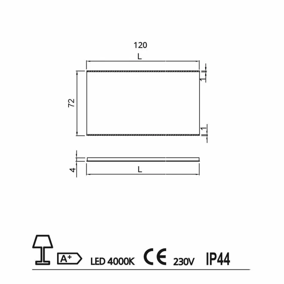 Miroir de salle de bain avec design moderne Luminaire LED avec bords satin Veva Viadurini