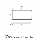 Miroir de salle de bain avec design moderne Luminaire LED avec bords satin Veva Viadurini