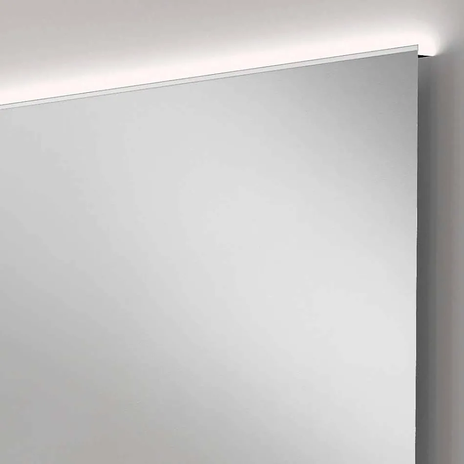 Miroir de salle de bain avec design moderne Luminaire LED avec bords satin Veva Viadurini