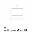 Miroir de salle de bain avec design moderne Luminaire LED avec bords satin Veva Viadurini