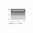 Miroir de salle de bain mural avec cadre en aluminium fabriqué en Italie - Tobi Viadurini