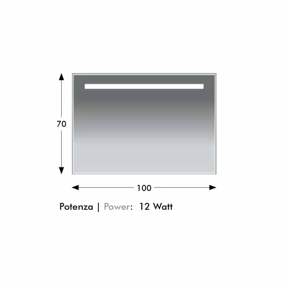 Miroir mural de salle de bain avec cadre en aluminium similaire Made in Italy - Tobi Viadurini