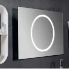 Miroir de salle de bain mural avec éclairage LED - Dotta Viadurini