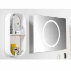 Miroir de salle de bain mural avec éclairage LED - Dotta Viadurini