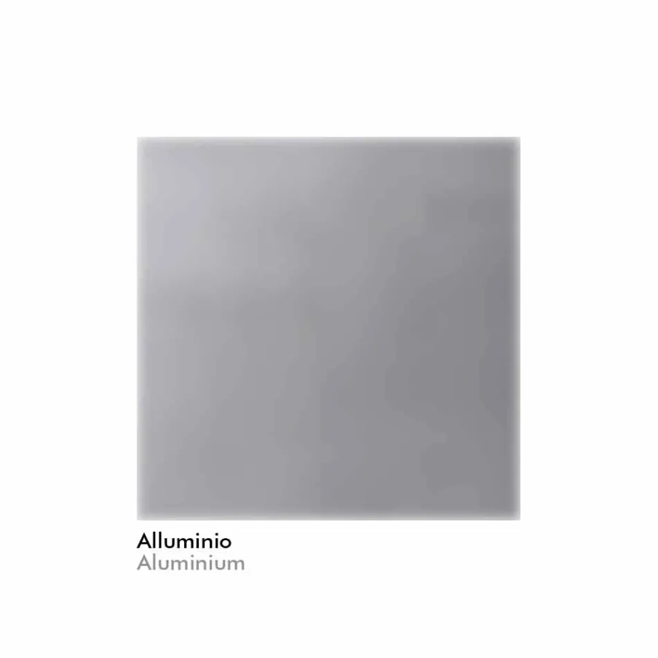 Miroir de salle de bain en imitation aluminium avec rétroéclairage Made in Italy - Palau Viadurini