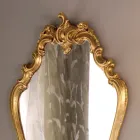 Miroir baroque en forme avec cadre en feuille d'or Made in Italy - Precious Viadurini