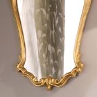 Miroir baroque en forme avec cadre en feuille d'or Made in Italy - Precious Viadurini