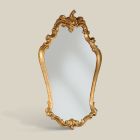 Miroir baroque en forme avec cadre en feuille d'or Made in Italy - Precious Viadurini