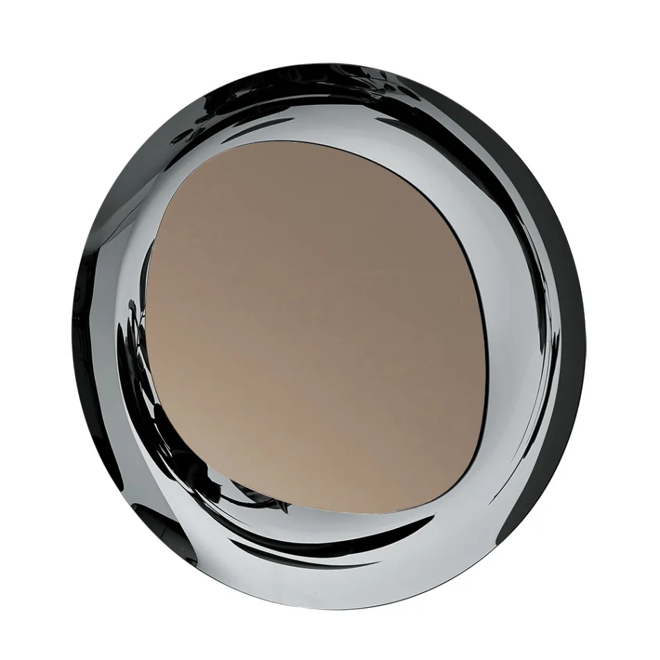 Miroir en bronze avec cadre en verre fumé, fabriqué en Italie - Anselma Viadurini