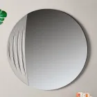 Miroir rond en deux tailles et deux couleurs, fabriqué en Italie - Auren Viadurini
