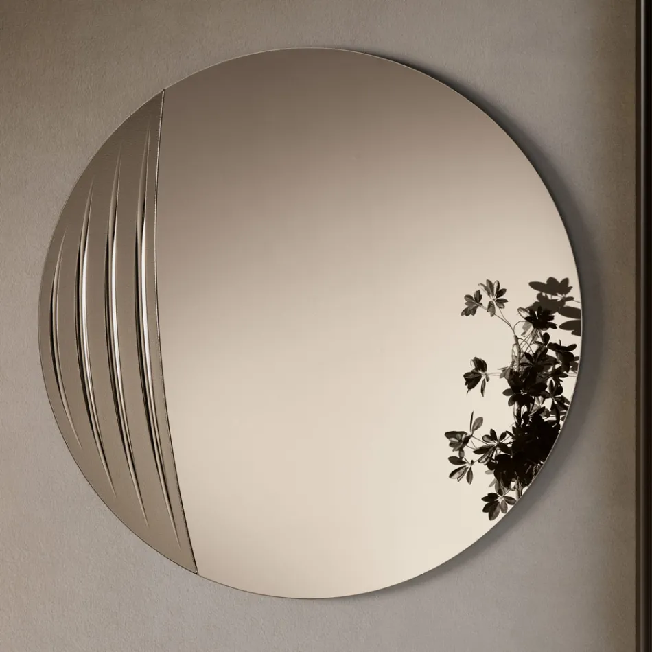 Miroir rond en deux tailles et deux couleurs, fabriqué en Italie - Auren Viadurini