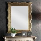 Miroir classique avec cadre doré rectangulaire Made in Italy - Florence Viadurini
