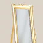 Miroir de sol classique en bois de feuille d'or Made in Italy - Florence Viadurini