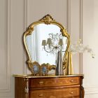 Miroir de forme classique avec cadre en feuille d'or fabriqué en Italie - Madalina Viadurini