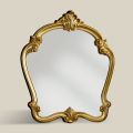 Miroir de forme classique avec cadre en feuille d'or fabriqué en Italie - Madalina