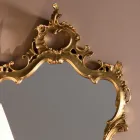 Miroir de forme classique avec cadre en feuille d'or fabriqué en Italie - Precious Viadurini