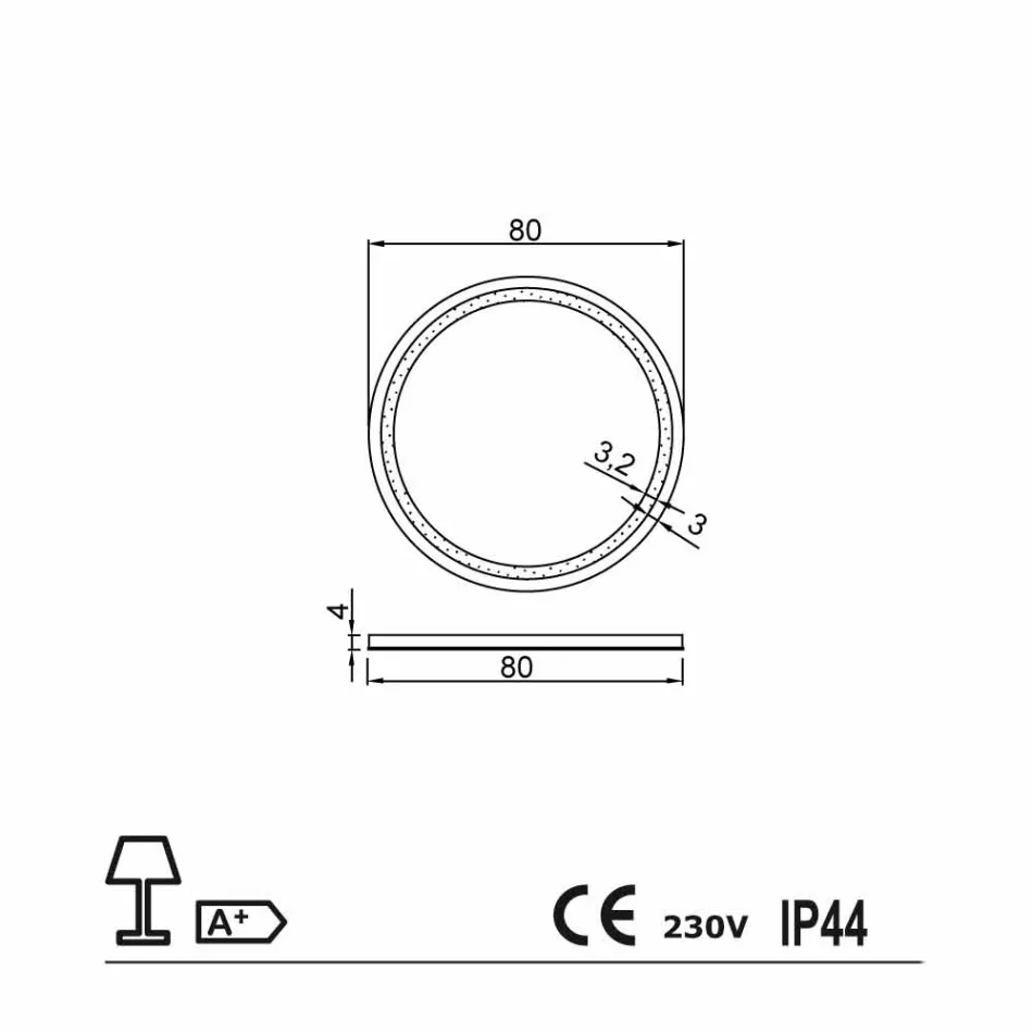 Miroir avec des bords en acier inoxydable et des lumières LED Charly design moderne Viadurini