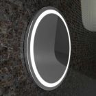 Miroir avec des bords en acier inoxydable et des lumières LED Charly design moderne Viadurini