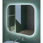 Miroir avec bord en bois et rétroéclairage Made in Italy - Vincent Viadurini