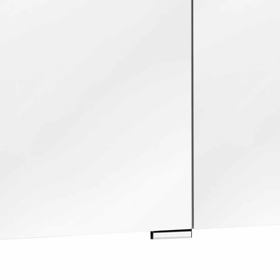 Miroir mural moderne à 3 portes avec étagères internes - Bramo Viadurini